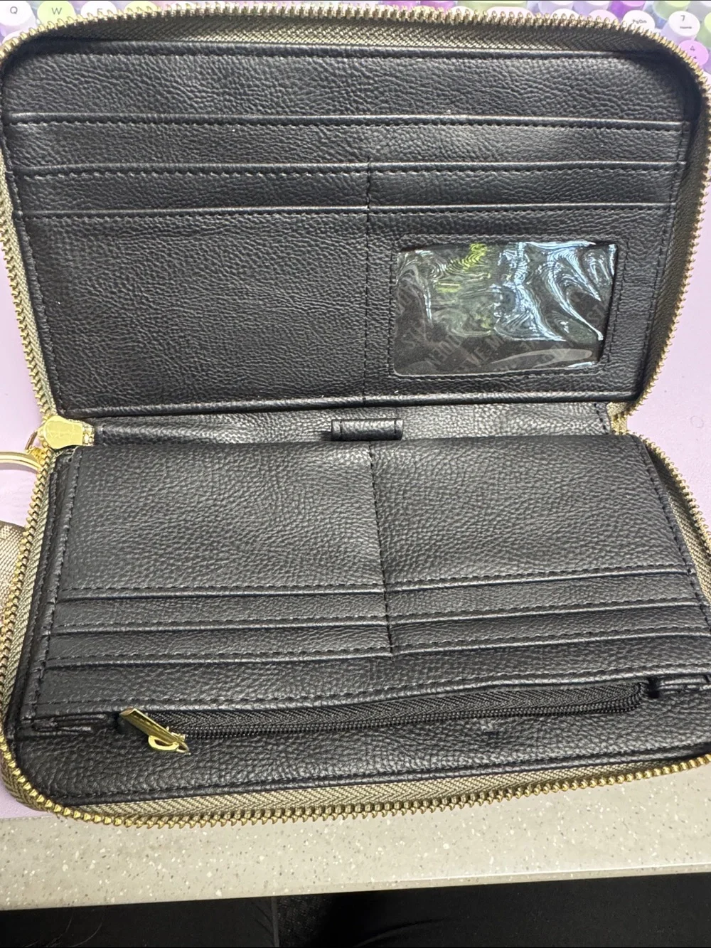 Steve Madden Light Olive Wristlet Wallet with Branded Strap